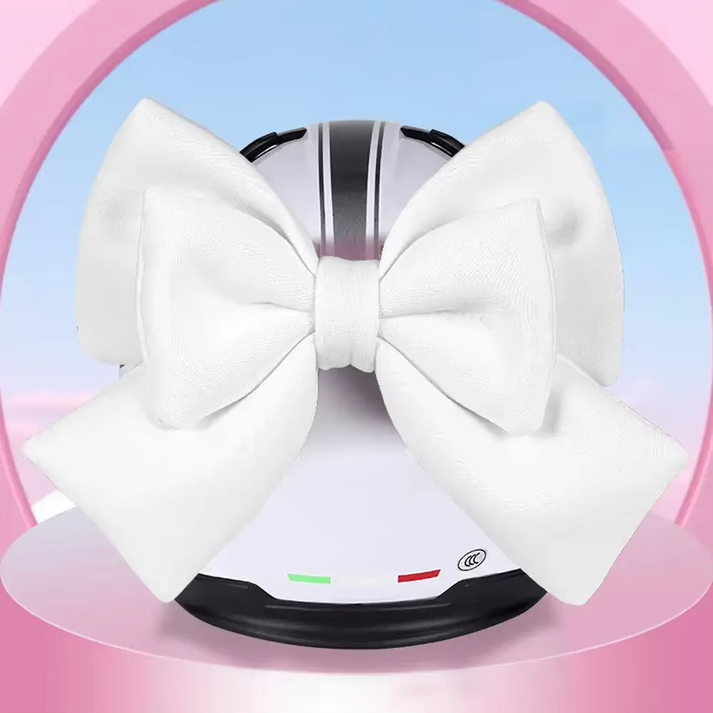 Cute Bowknot Electric Vehicle Decoration Helmet Bow Cloth Satin Ribbon Bow Helmet Decoration Motorcycle Helmet Accessories
