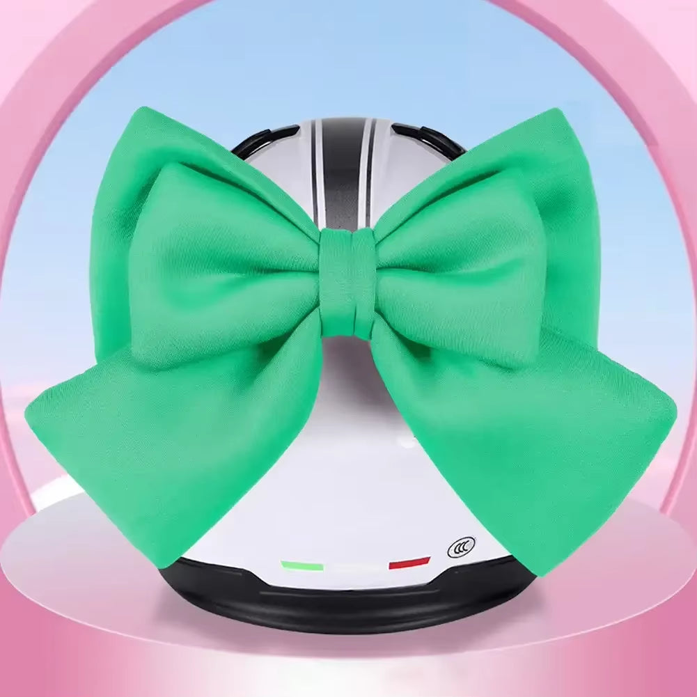Cute Bowknot Electric Vehicle Decoration Helmet Bow Cloth Satin Ribbon Bow Helmet Decoration Motorcycle Helmet Accessories