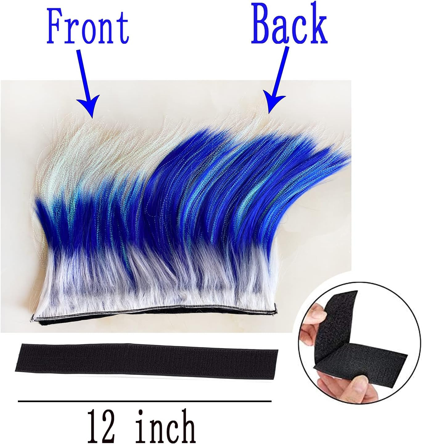 Mohawk Wig for Helmet Decoration, Reusable Hawk Design (Helmet Not Included)