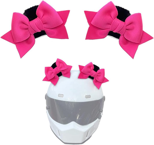 2 Pieces Bow Cat Ear Helmet Accessories - Cartoon Horns & Ears for Ski, Bike & Motorcycle Decoration