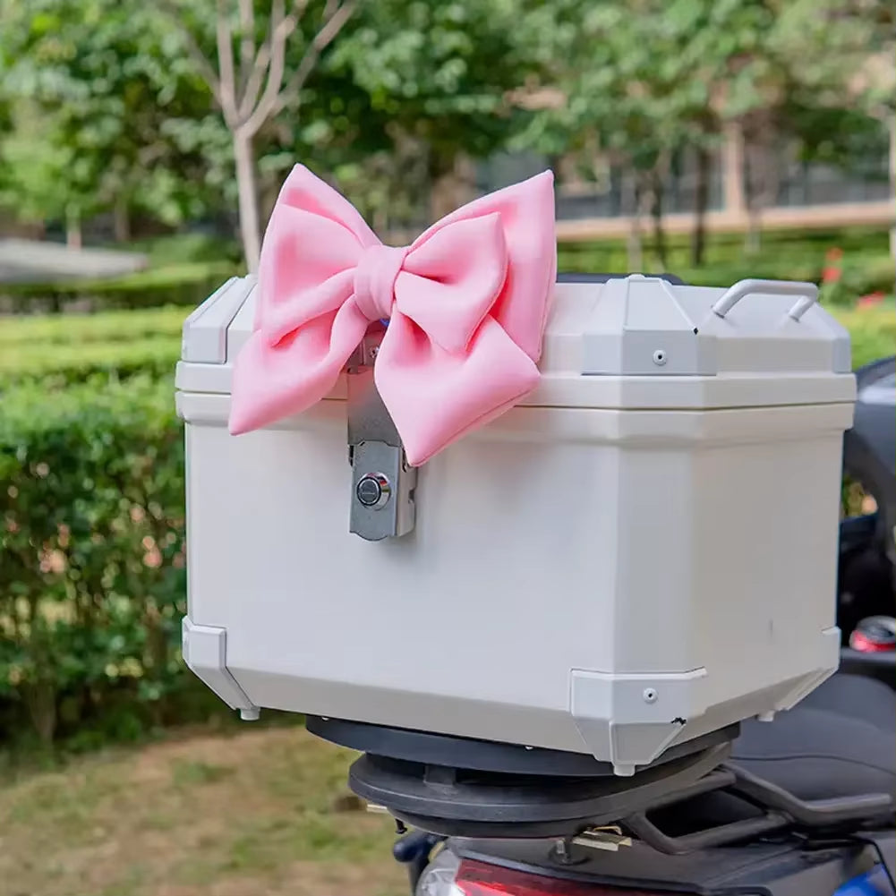 Cute Bowknot Electric Vehicle Decoration Helmet Bow Cloth Satin Ribbon Bow Helmet Decoration Motorcycle Helmet Accessories