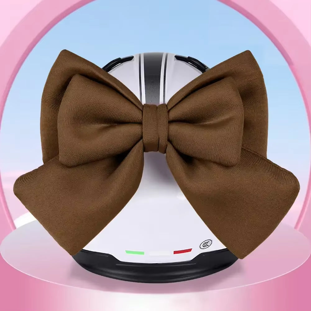 Cute Bowknot Electric Vehicle Decoration Helmet Bow Cloth Satin Ribbon Bow Helmet Decoration Motorcycle Helmet Accessories