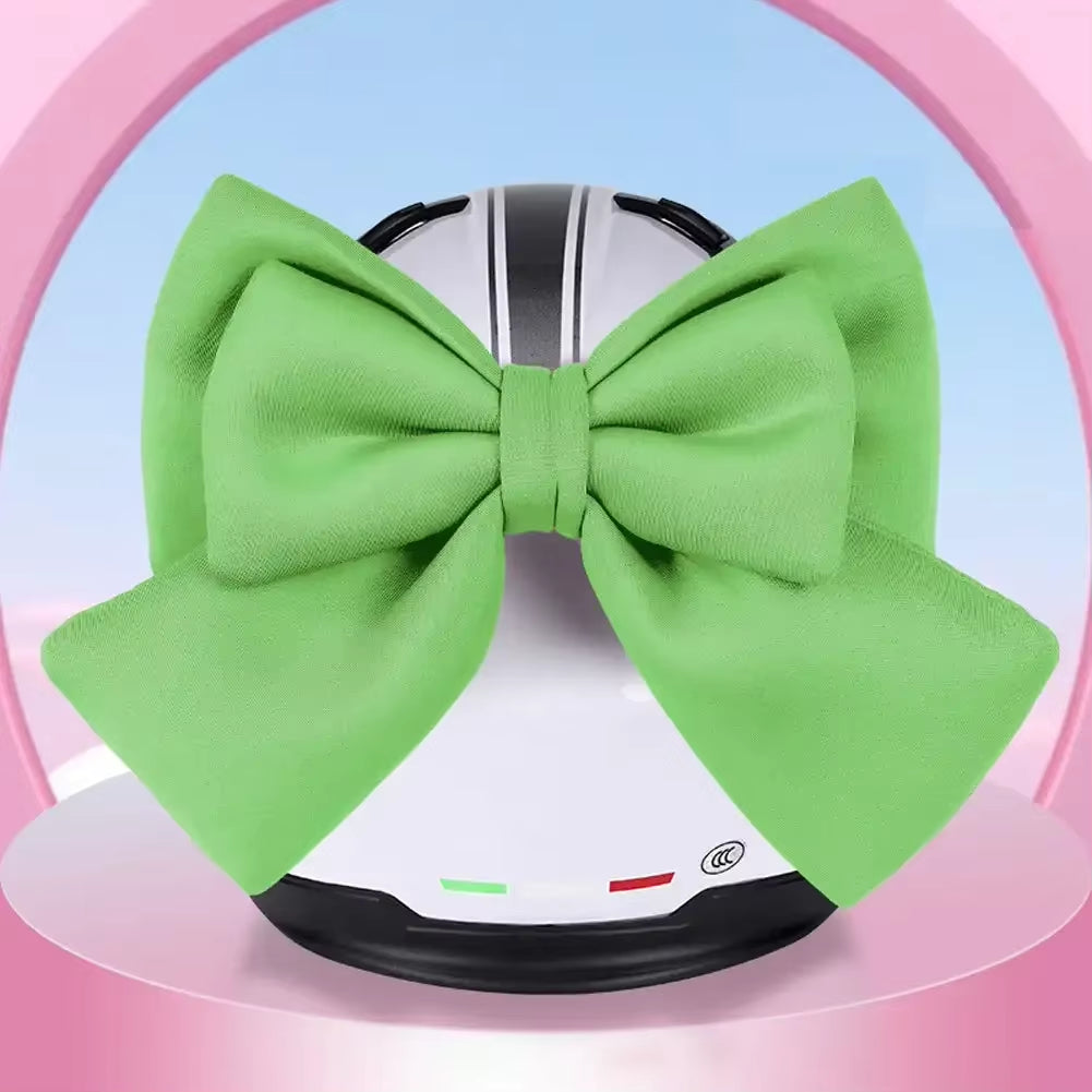 Cute Bowknot Electric Vehicle Decoration Helmet Bow Cloth Satin Ribbon Bow Helmet Decoration Motorcycle Helmet Accessories