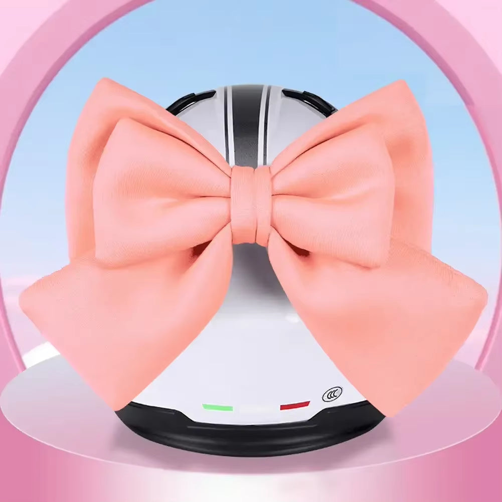 Cute Bowknot Electric Vehicle Decoration Helmet Bow Cloth Satin Ribbon Bow Helmet Decoration Motorcycle Helmet Accessories