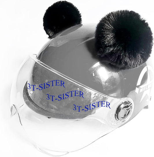 Helmet Decoration for Motorcycle Helmet Bicycle Helmet Ski Helmet Fluffy Hair Decoration 2PCS
